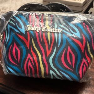 Juicy Couture Vibrant Zebra Print Cosmetic Bag